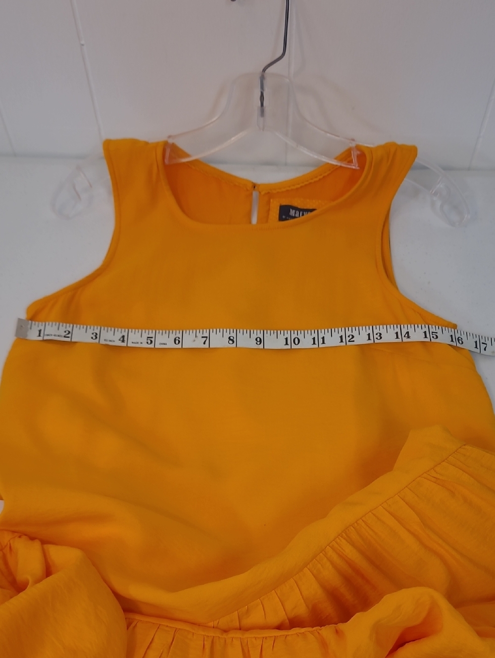 Anthropologie Sleeveless Maeve Tangerine Marlene Tiered Maxi Dress Sz Small - Picture 8 of 13